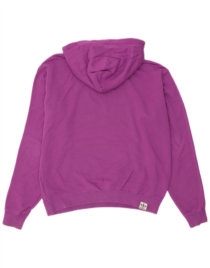 Adidas Mens Oversized Graphic Hoodie Jumper Medium Purple Cotton