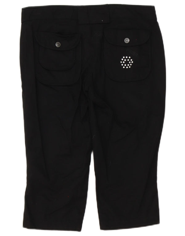 Puma Womens Low Waist Capri Trousers UK 8 Small W30 L17 Black