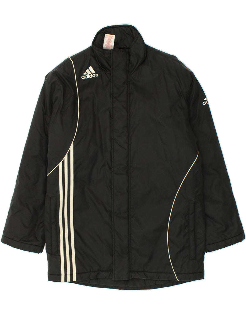 ADIDAS Boys Windbreaker Jacket 13-14 Years Black Nylon | Vintage Adidas | Thrift | Second-Hand Adidas | Used Clothing | Messina Hembry 