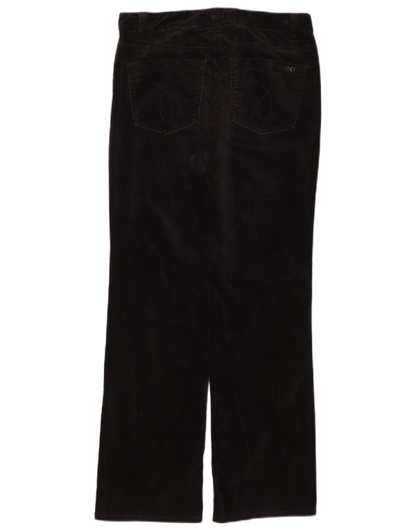 Calvin Klein Womens Casual Trousers US 10 Medium W30 L29 Black Cotton