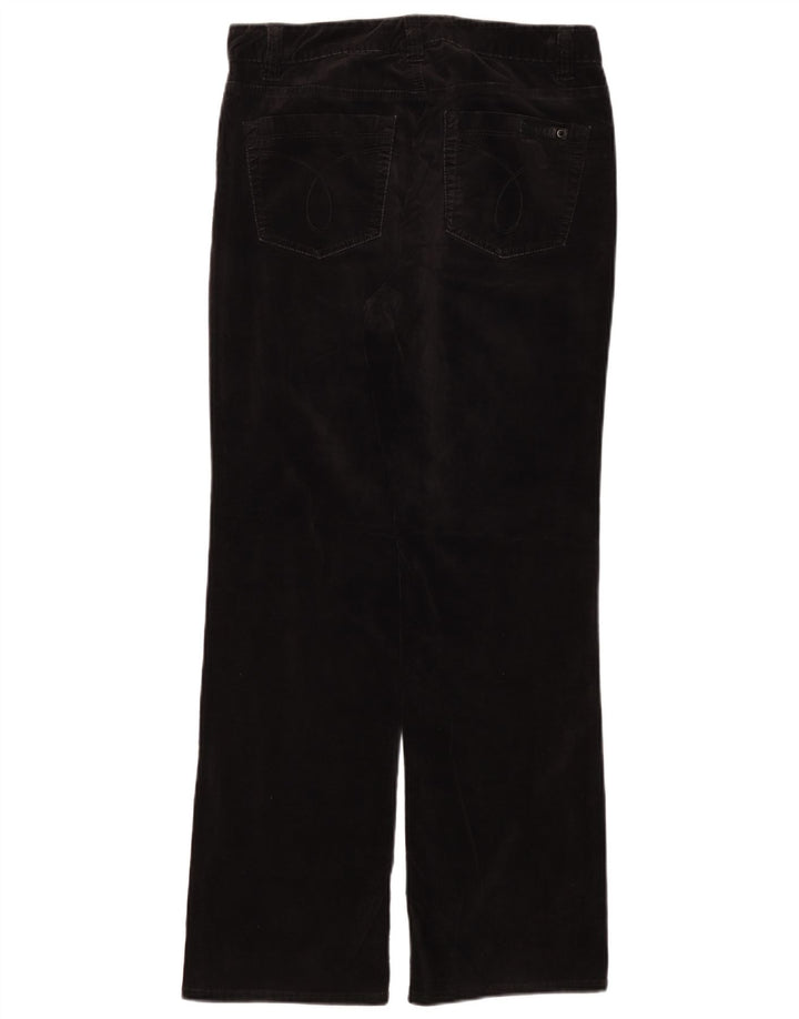 Calvin Klein Womens Casual Trousers US 10 Medium W30 L29 Black Cotton