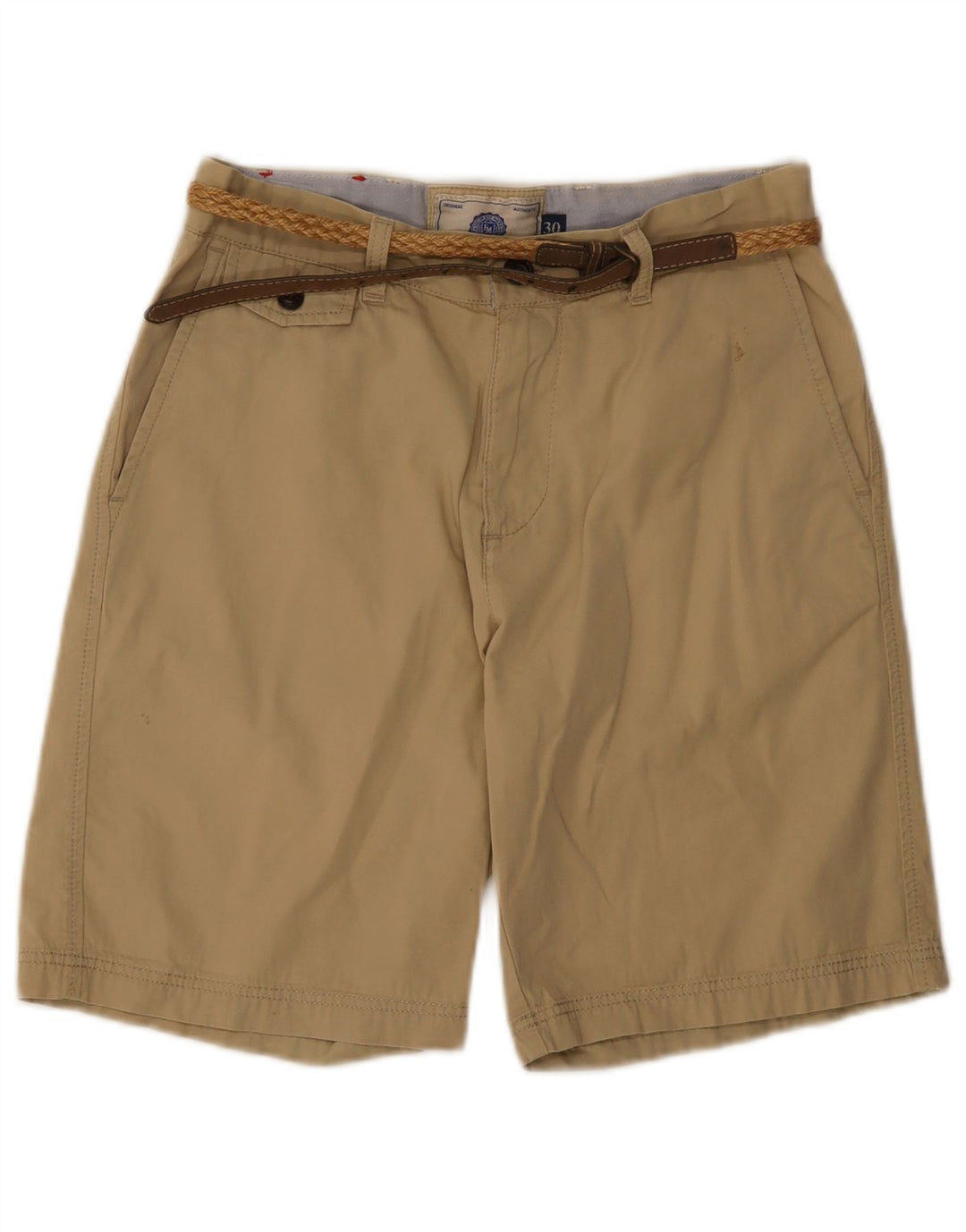 Franklin Marshall Mens Chino Shorts W30 Medium Beige Cotton