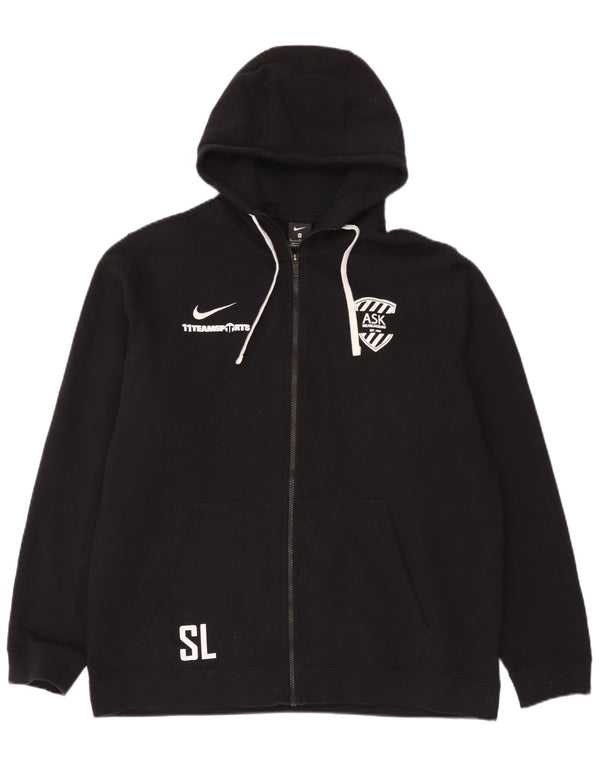 Nike Mens Graphic Zip Hoodie Sweater XL Black Cotton
