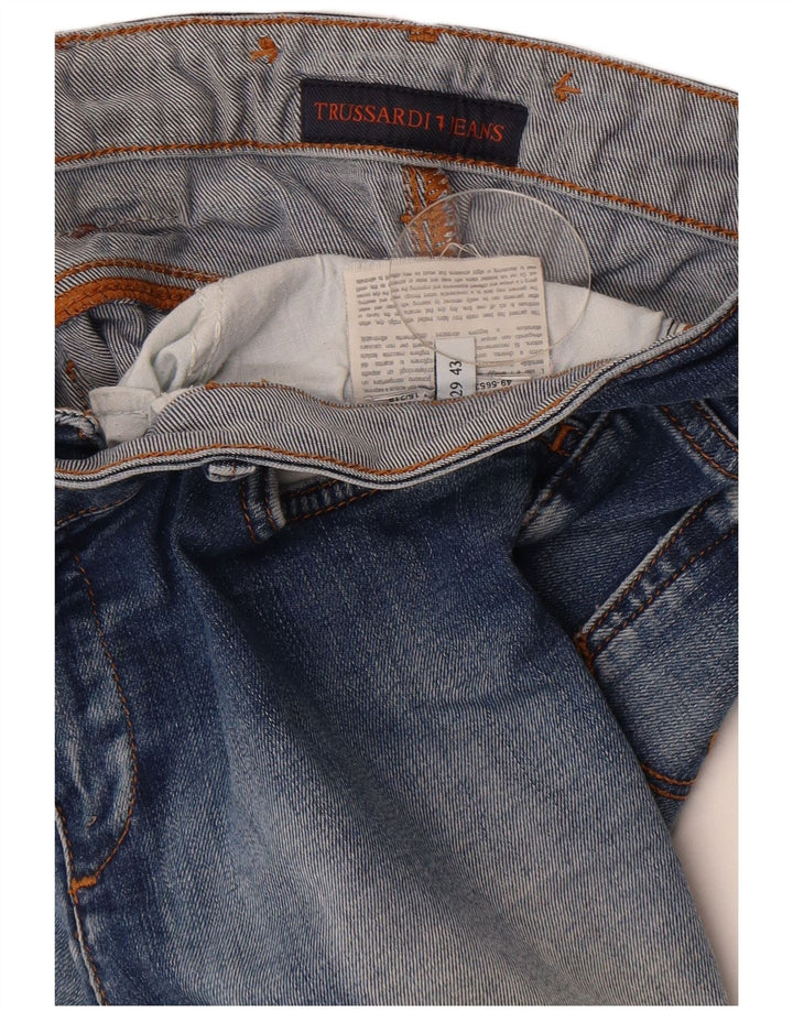Trussardi Womens Distressed Skinny Jeans W29 L32 Blue