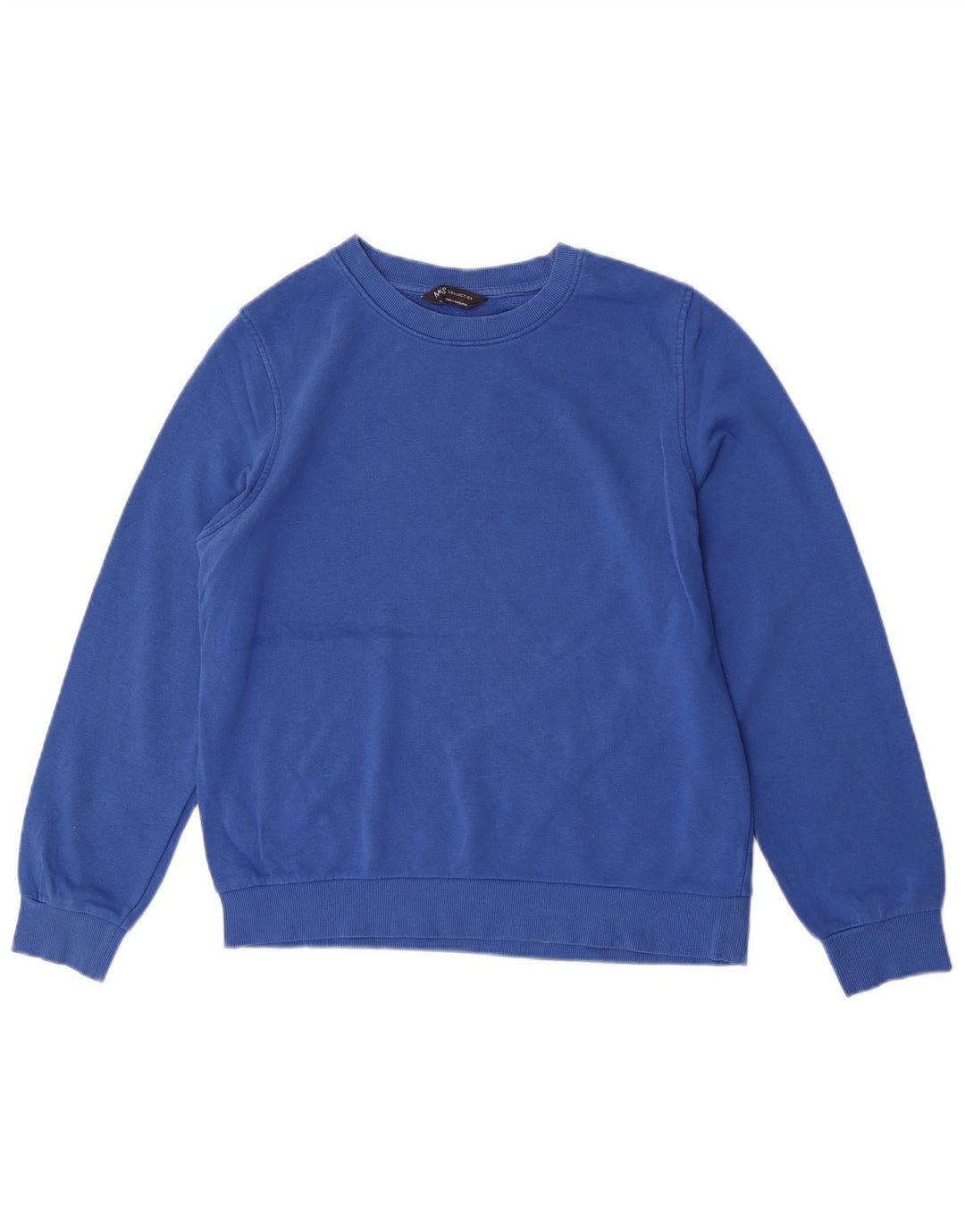 Marks & Spencer Womens Sweatshirt Jumper UK 12 Medium Blue Cotton
