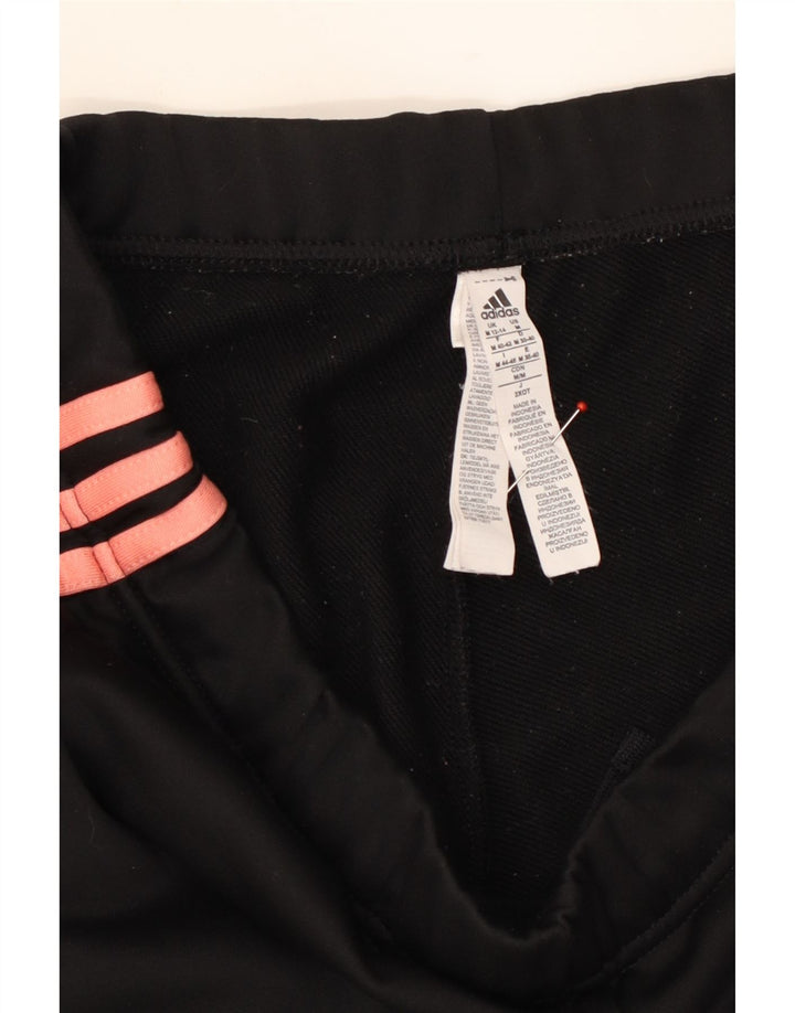 ADIDAS Womens Tracksuit Trousers Joggers UK 12/14 Medium Black Polyester Vintage Adidas and Second-Hand Adidas from Messina Hembry 