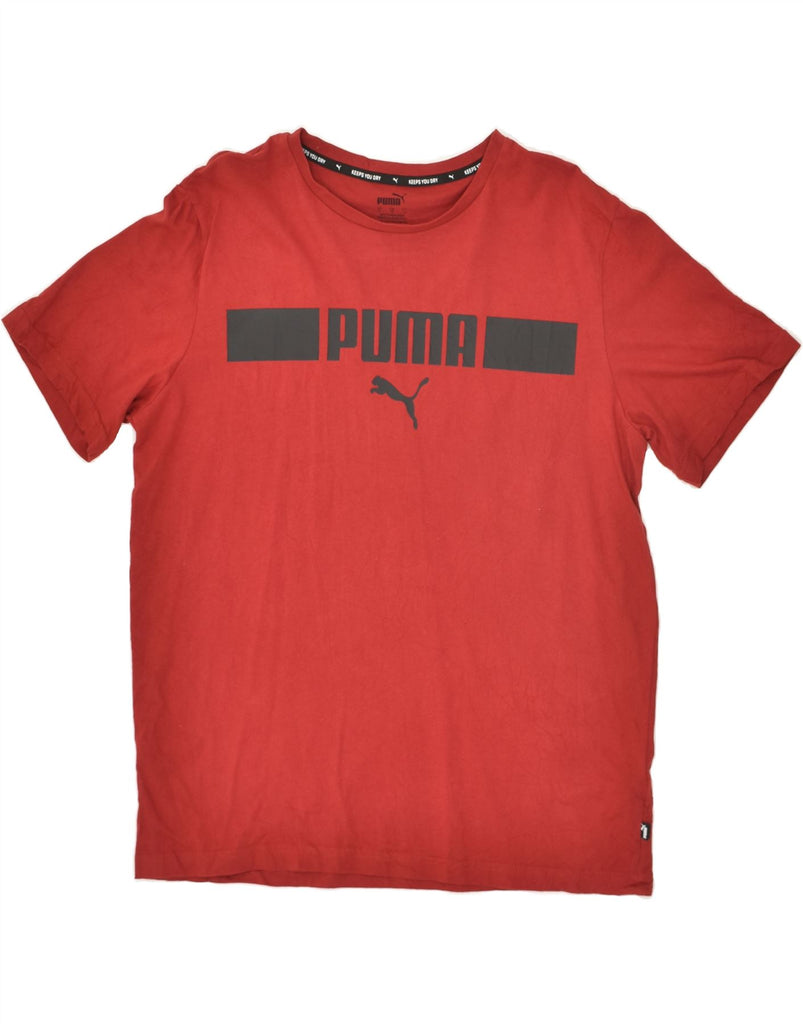 PUMA Mens Graphic T-Shirt Top Large Red Cotton | Vintage Puma | Thrift | Second-Hand Puma | Used Clothing | Messina Hembry 