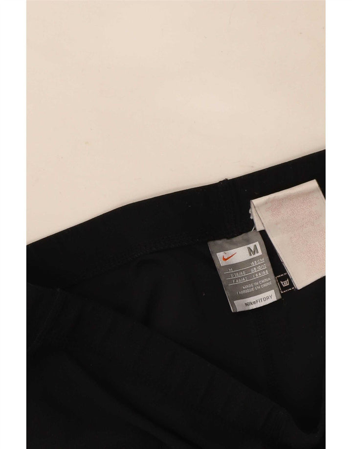 Nike Womens Capri Leggings UK 10/12 Medium Black Polyester