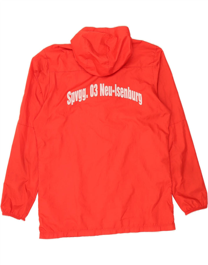 NIKE Mens Graphic Hooded Rain Jacket UK 40 Large Red Polyester Vintage Nike and Second-Hand Nike from Messina Hembry 