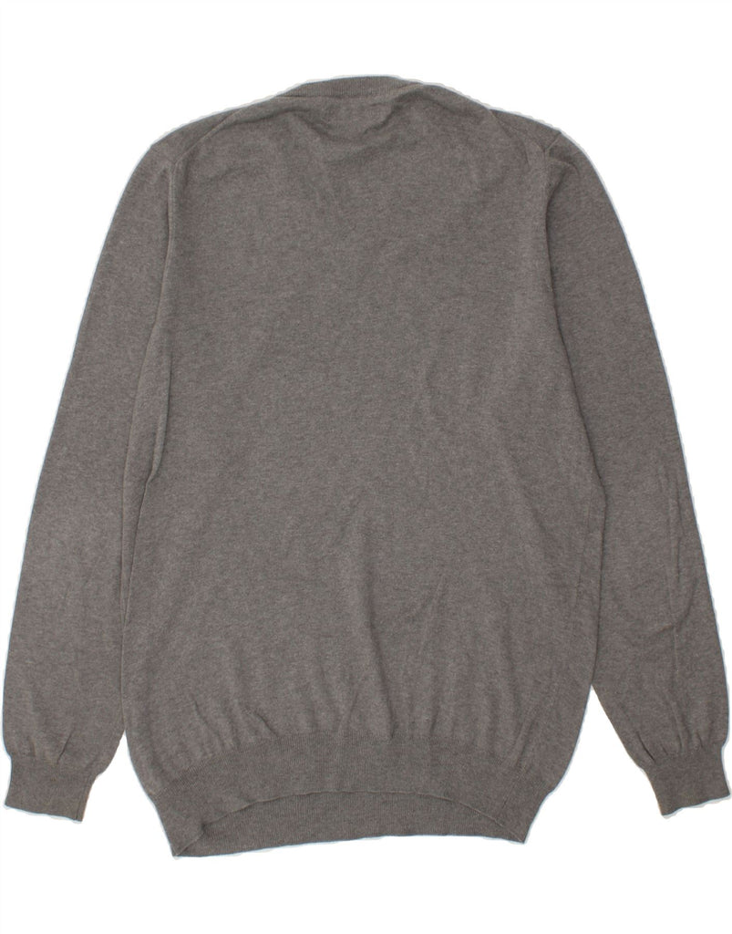 LYLE & SCOTT Mens V-Neck Jumper Sweater XL Grey Cotton Vintage Lyle & Scott and Second-Hand Lyle & Scott from Messina Hembry 