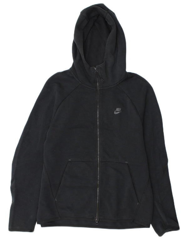 Nike Mens Zip Hoodie Sweater Medium Black Cotton