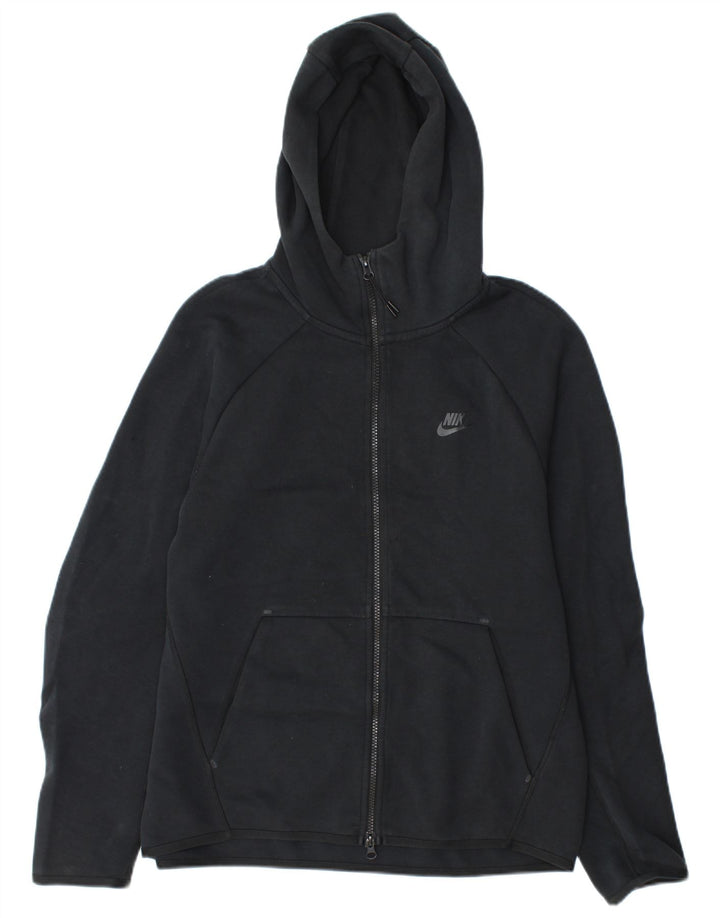 Nike Mens Zip Hoodie Sweater Medium Black Cotton