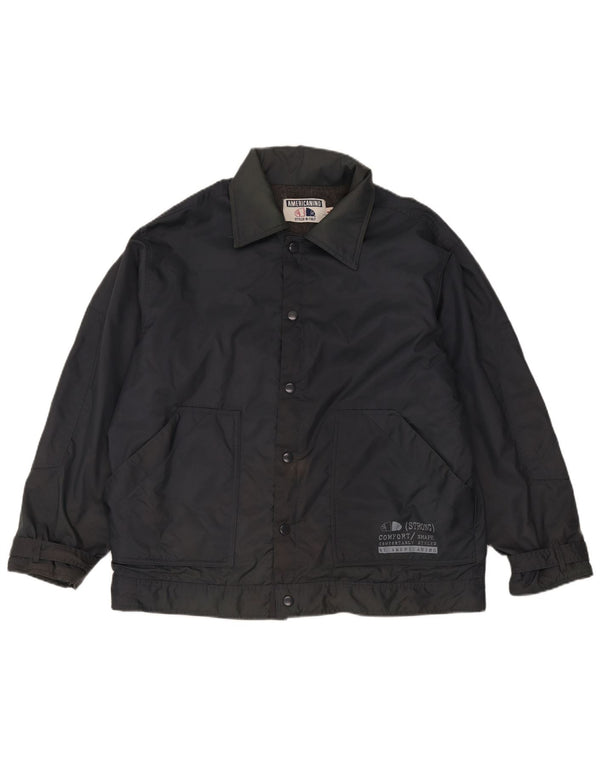 Americanino Mens Bomber Jacket UK 40 Large Black Nylon