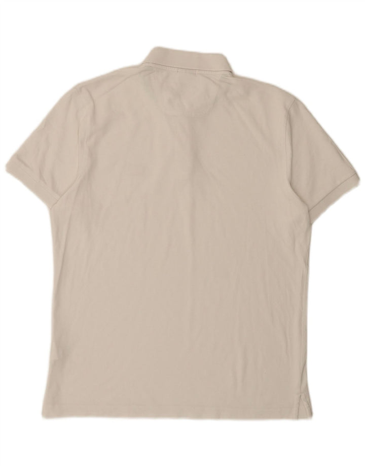 Hugo Boss Mens Regular Fit Polo Shirt Large White Cotton