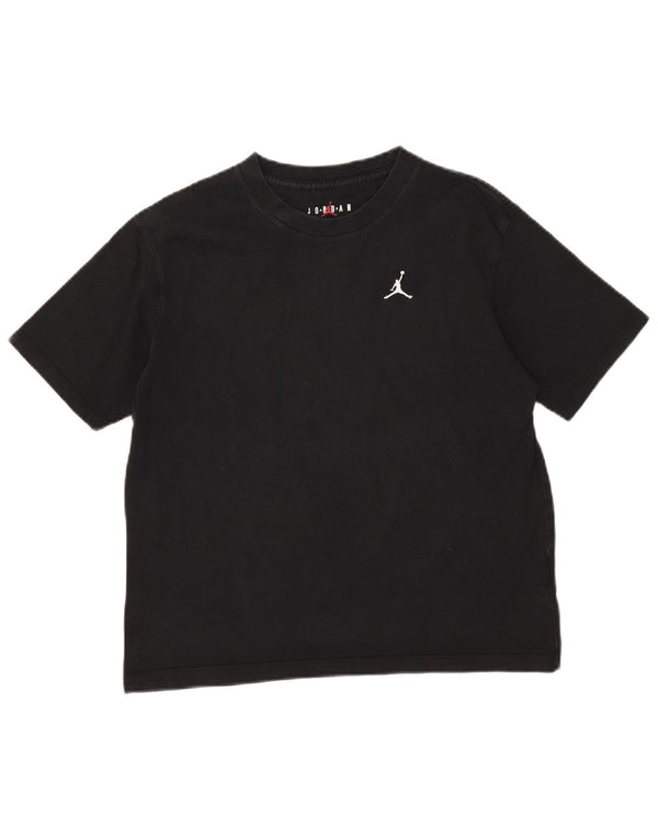Jordan Womens T-Shirt Top UK 10 Small Black Cotton