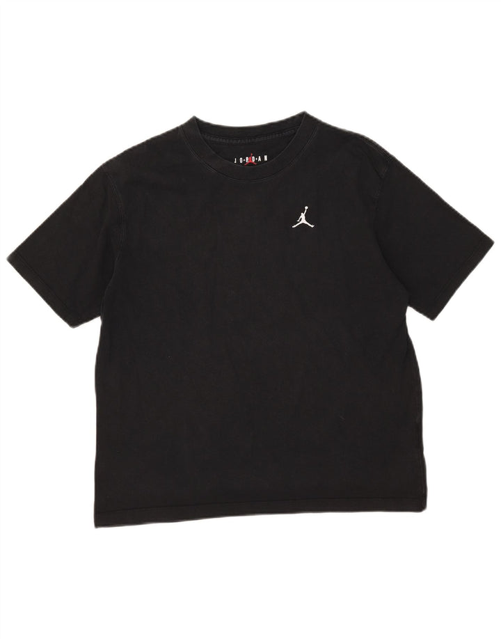 Jordan Womens T-Shirt Top UK 10 Small Black Cotton
