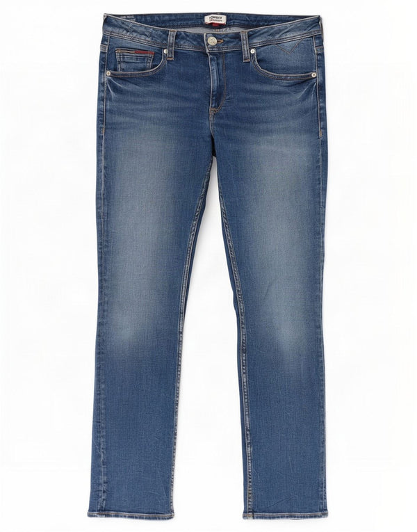 Tommy Hilfiger Womens Mid Rise Slim Jeans W29 L30 Blue Cotton