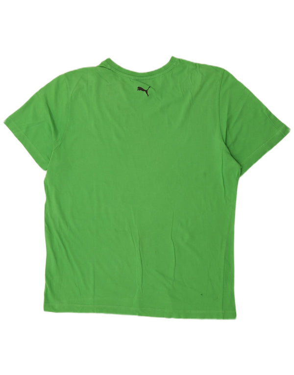 Puma Mens Graphic T-Shirt Top XL Green Cotton