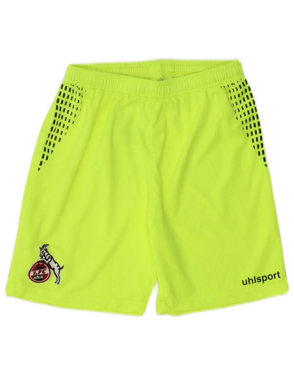 UHLSPORT Boys FC Koln Sport Shorts 13-14 Years  Green Polyester