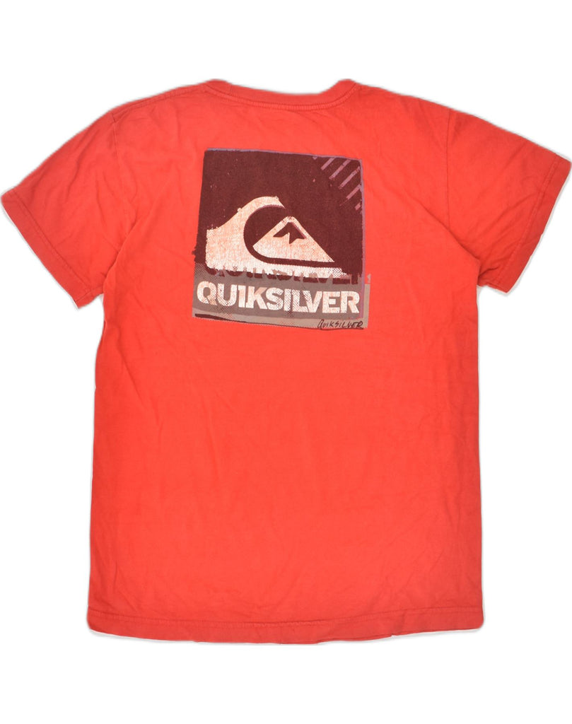 QUIKSILVER Womens Graphic T-Shirt Top UK 14 Large Red Cotton | Vintage Quiksilver | Thrift | Second-Hand Quiksilver | Used Clothing | Messina Hembry 