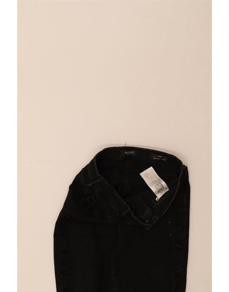GUESS Womens High Rise Skinny Jeans W28 L29 Black Cotton Vintage Guess and Second-Hand Guess from Messina Hembry 