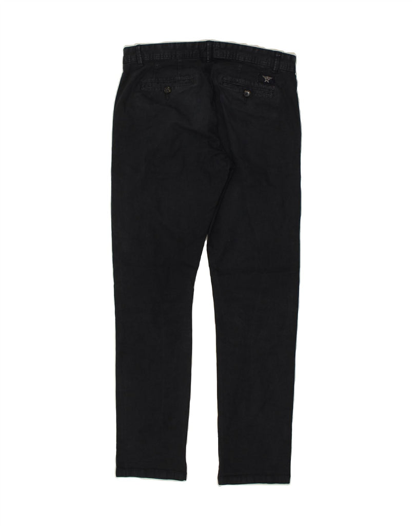 AVIREX Mens Slim Chino Trousers IT 48 Medium W34 L30 Navy Blue Cotton | Vintage Avirex | Thrift | Second-Hand Avirex | Used Clothing | Messina Hembry 