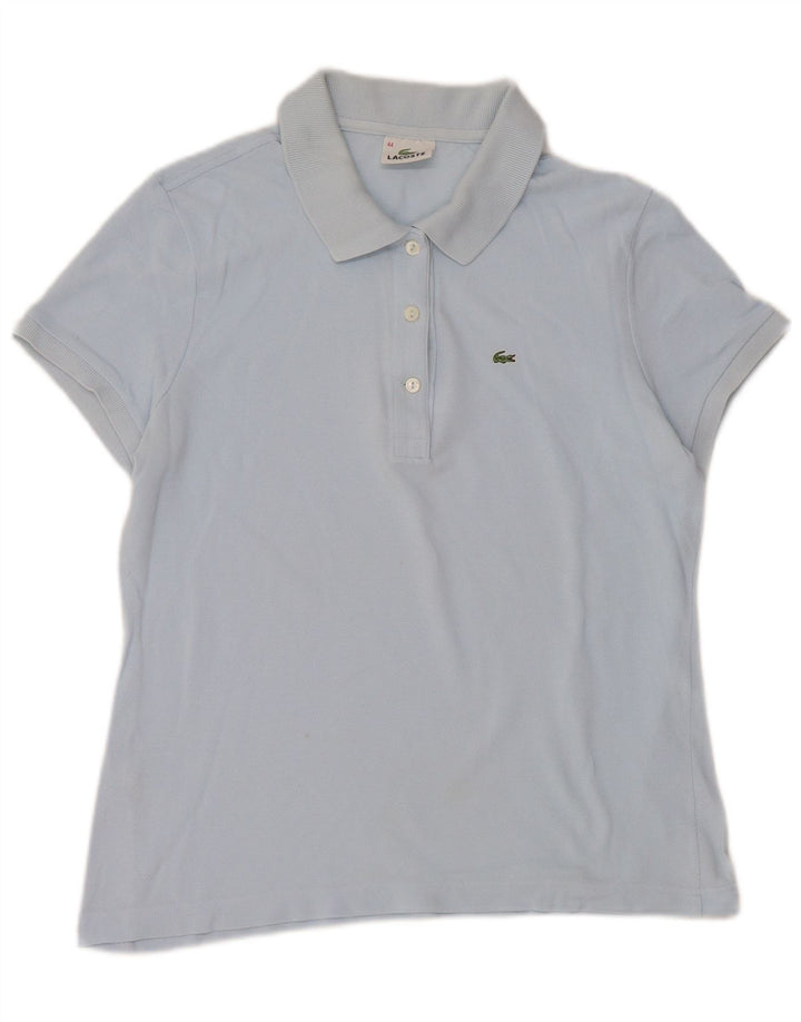 Lacoste Womens Polo Shirt Size 44 Large Blue Cotton