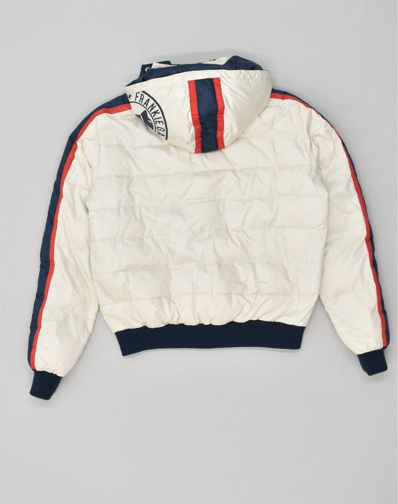 FRANKIE GARAGE Boys Hooded Padded Jacket 15-16 Years White Polyester | Vintage Frankie Garage | Thrift | Second-Hand Frankie Garage | Used Clothing | Messina Hembry 