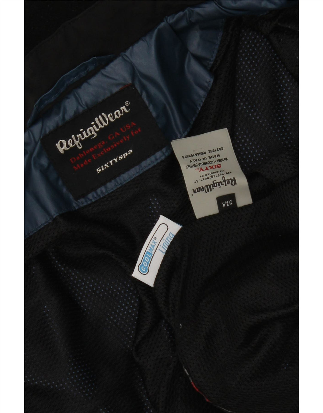 Refrigiwear Boys Bomber Jacket 13-14 Years Navy Blue Colourblock Polyester