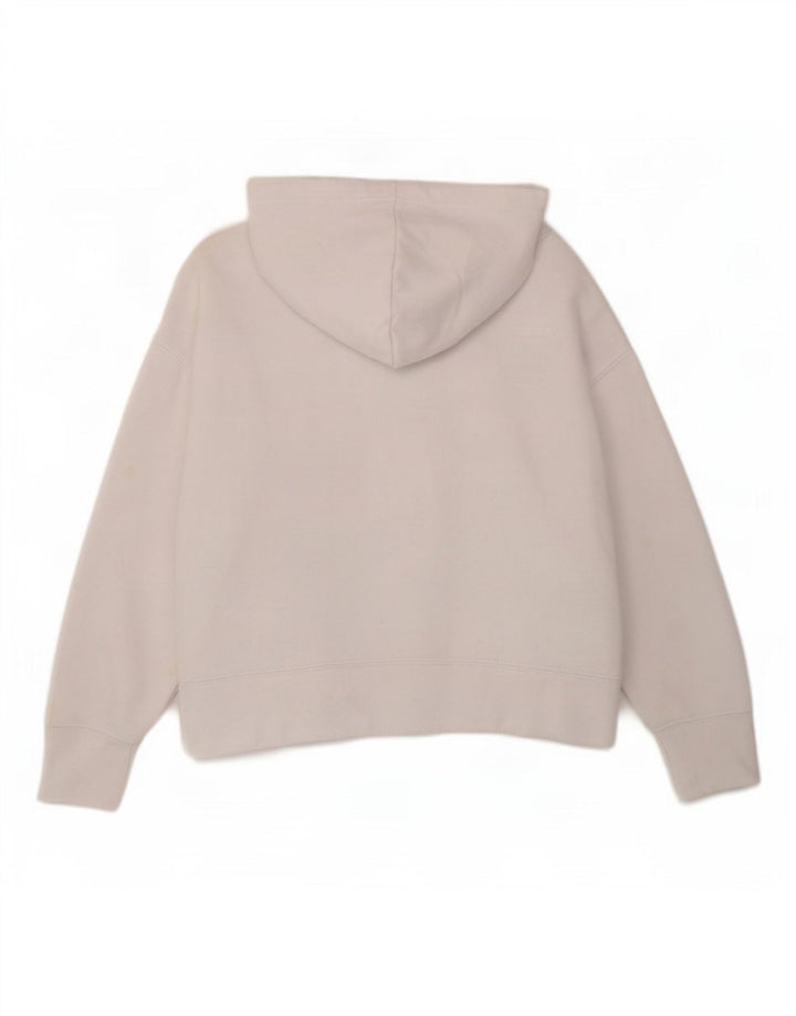 Zara Womens Oversized Hoodie Jumper UK 10 Small White Cotton