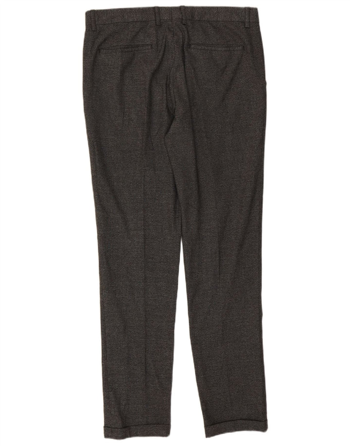 Zara Mens Slim Suit Trousers EU 42 Large W32 L32 Grey Polyester
