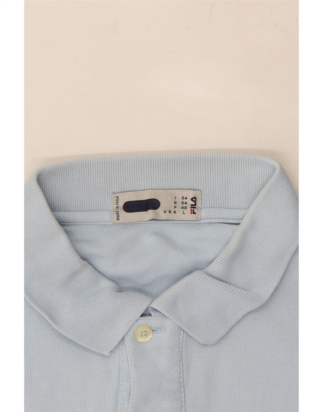 FILA Mens Long Sleeve Polo Shirt Large Blue