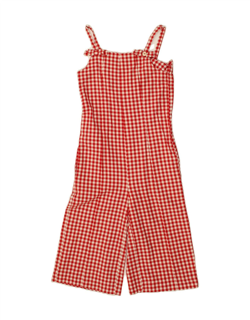 VINTAGE Girls Playsuit 9-10 Years Red Gingham Cotton | Vintage Vintage | Thrift | Second-Hand Vintage | Used Clothing | Messina Hembry 