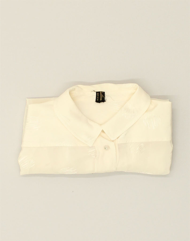 MARIO PUCCI CECCONI Womens Shirt IT 46 Large Off White Acetate | Vintage Mario Pucci Cecconi | Thrift | Second-Hand Mario Pucci Cecconi | Used Clothing | Messina Hembry 