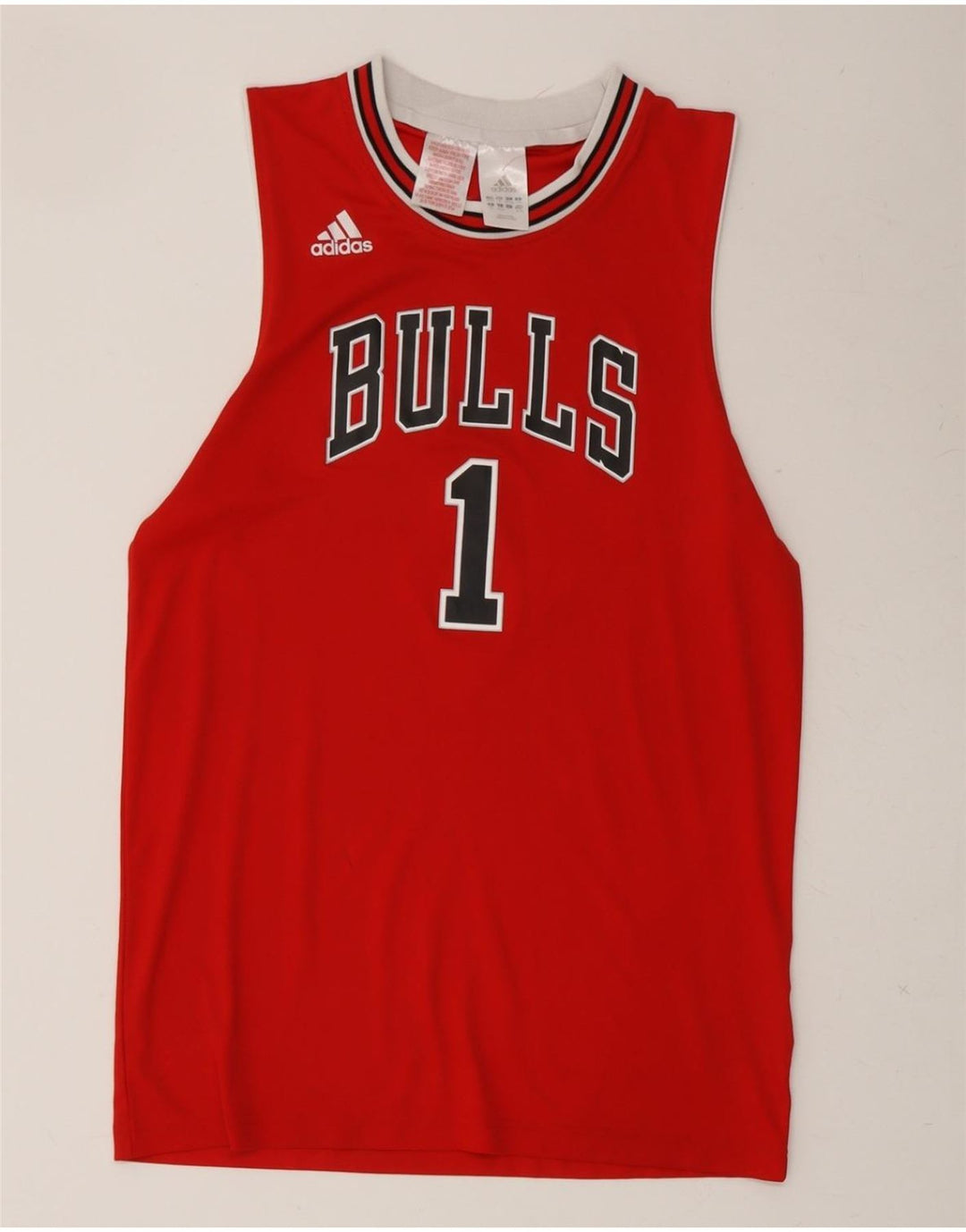ADIDAS Boys Chicago Bulls Graphic Vest Top 15-16 Years Red Polyester Vintage Adidas and Second-Hand Adidas from Messina Hembry 