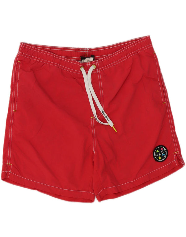 Maui and Sons Mens Swimming Shorts Medium  Red Polyamide