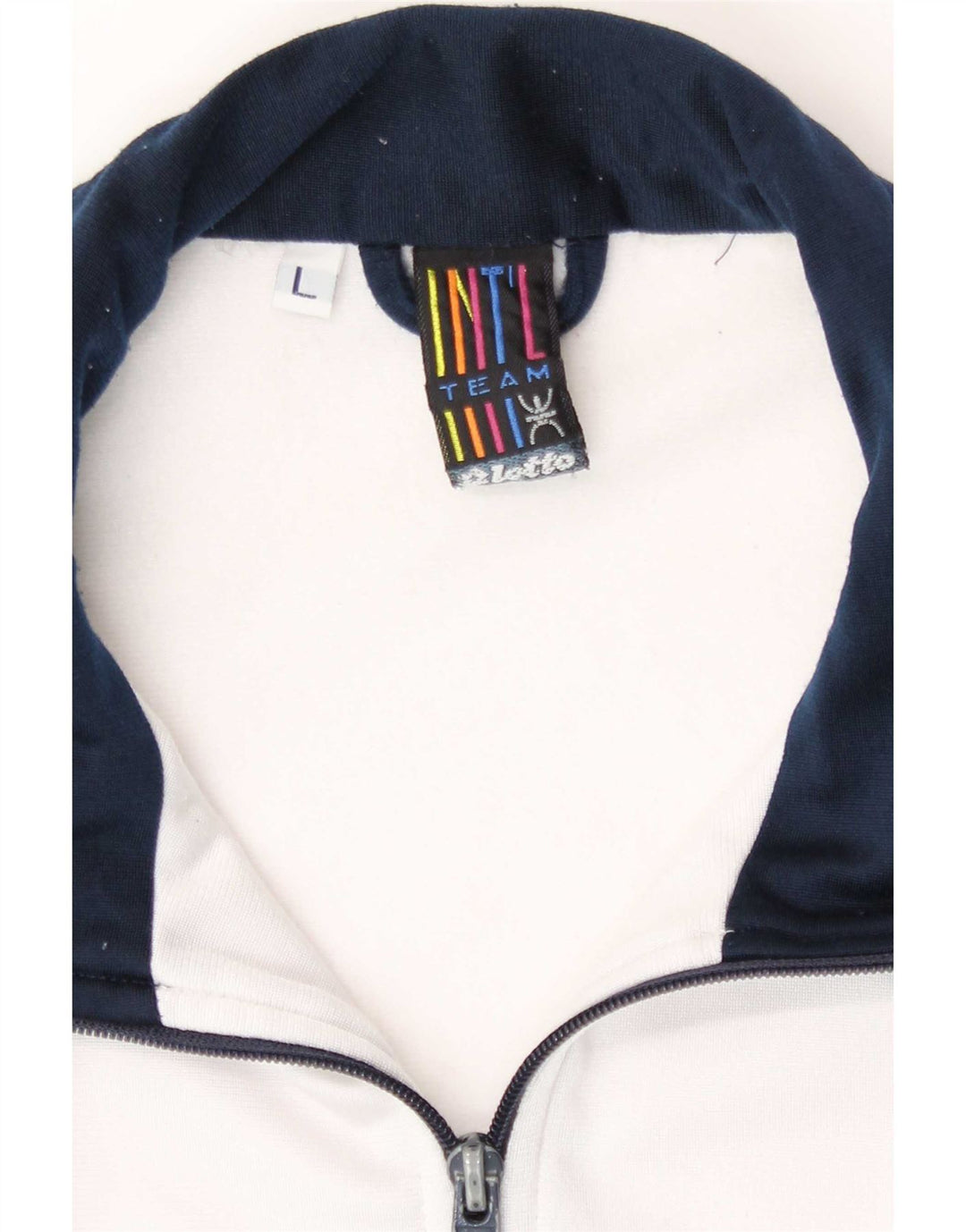 Lotto Mens Graphic Tracksuit Top Jacket Large Navy Blue Colourblock