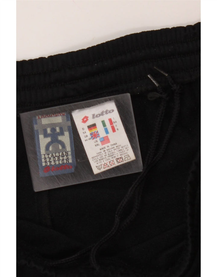 LOTTO Mens Tracksuit Trousers 2XL  Black Colourblock Polyester