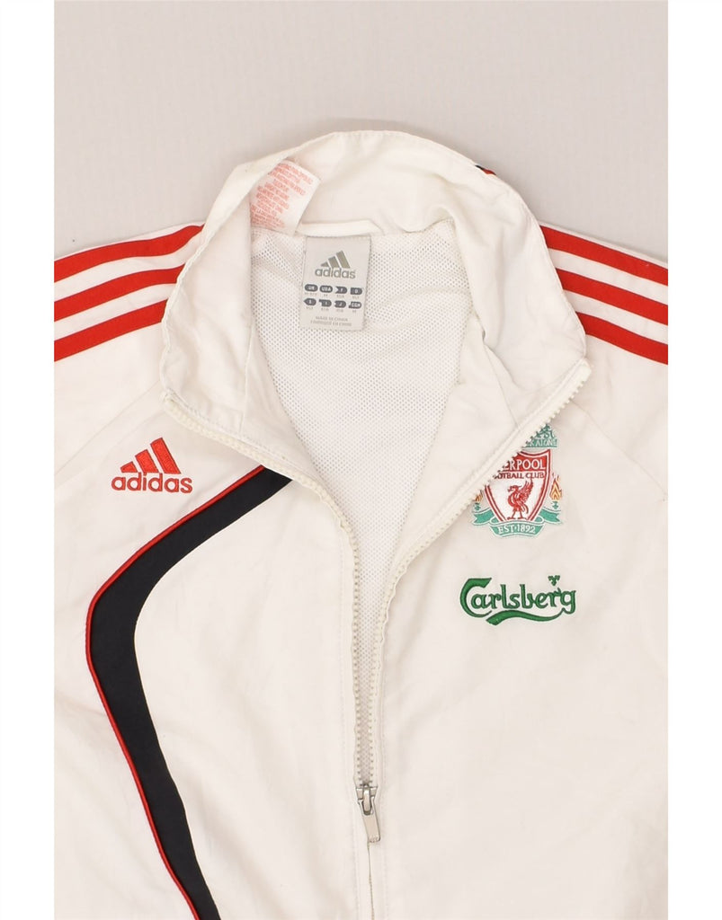 ADIDAS Boys Graphic Tracksuit Top Jacket 11-12 Years White Polyester | Vintage Adidas | Thrift | Second-Hand Adidas | Used Clothing | Messina Hembry 