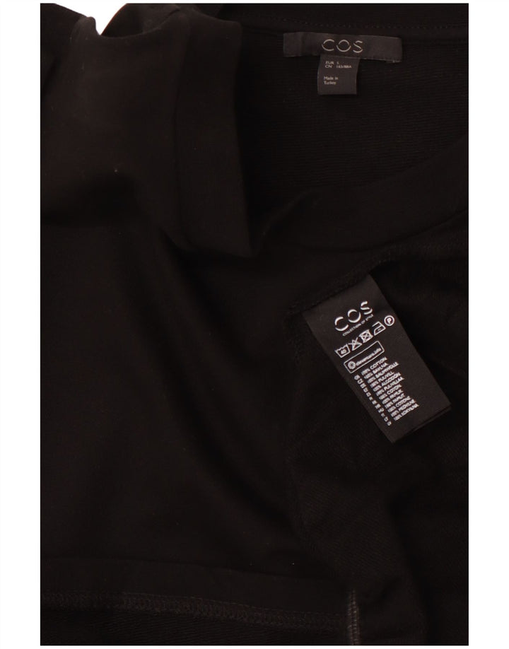 COS Womens Blouse Top UK 10 Small Black Cotton