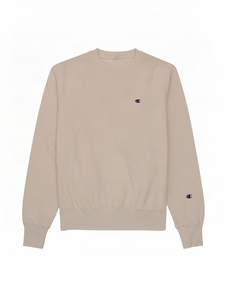 Champion Mens Sweatshirt Jumper Medium White Cotton