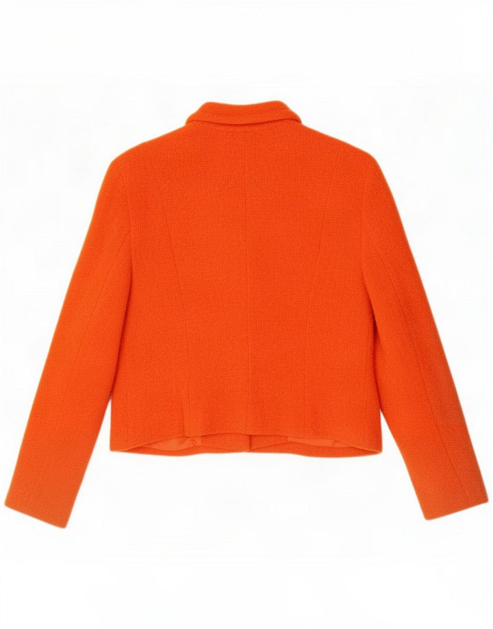 Kookai Womens 5 Button Blazer Jacket EU 42 Large Orange Wool