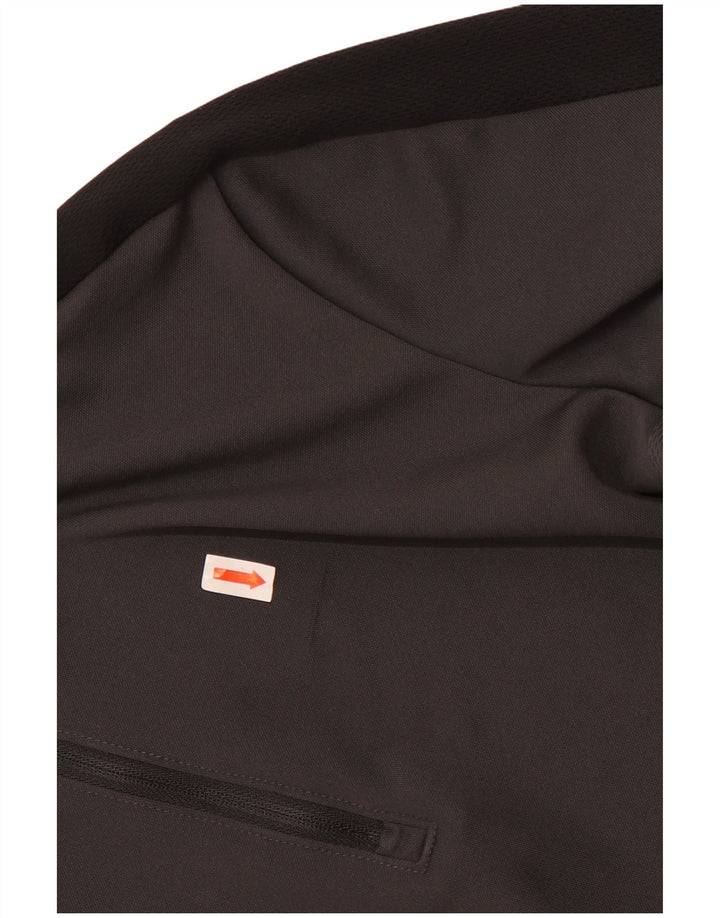 Nike Boys Dri Fit Top Long Sleeve 12-13 Years Large Grey Colourblock