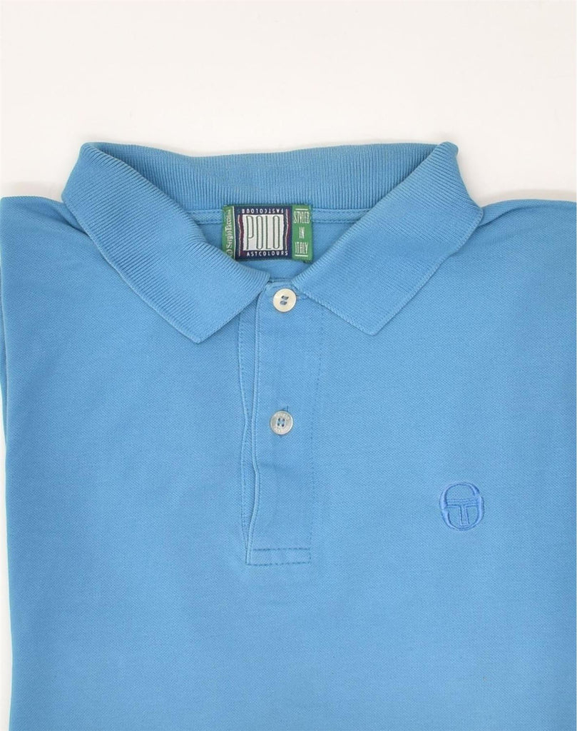 POLO Mens Polo Shirt Medium Blue Cotton | Vintage POLO | Thrift | Second-Hand POLO | Used Clothing | Messina Hembry 