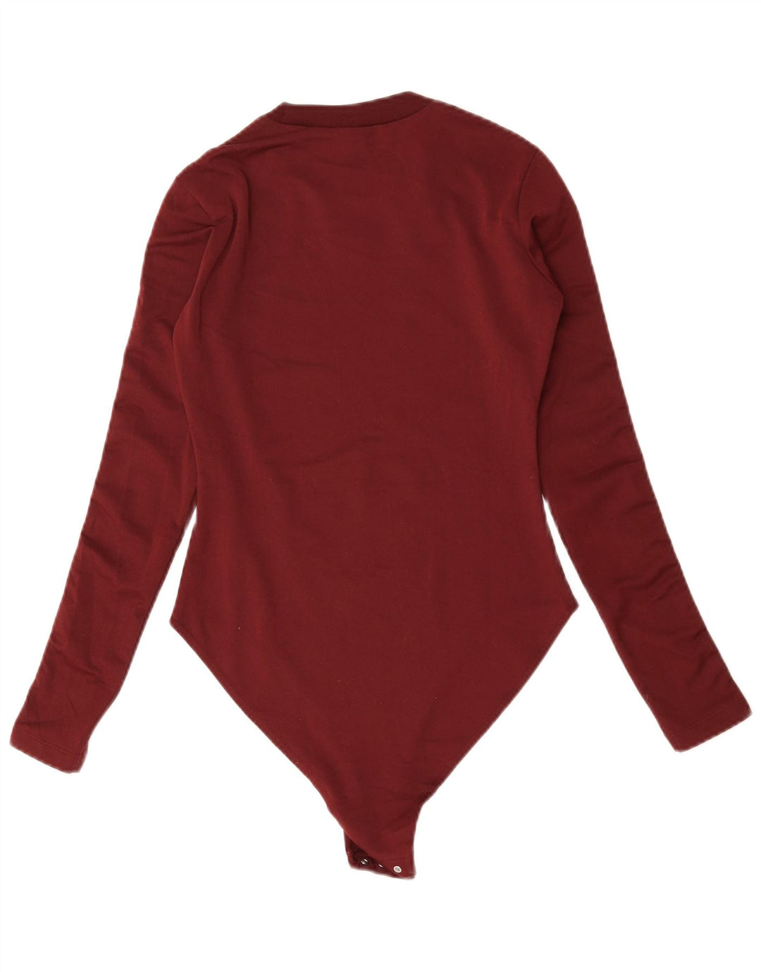 ADIDAS Womens Long Sleeve Bodysuit UK 8 Small Burgundy Polyester
