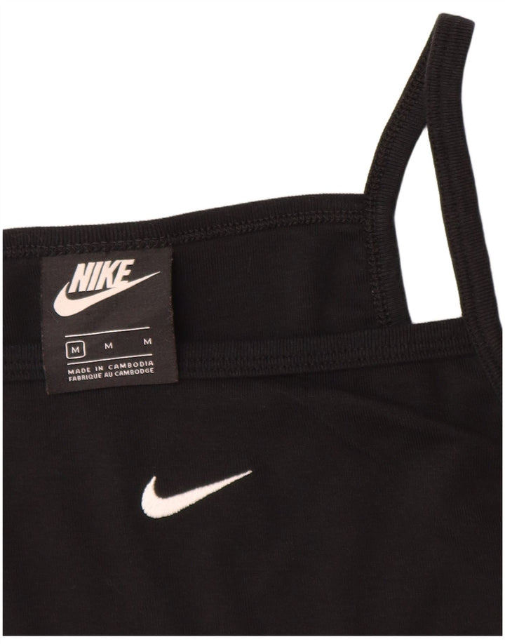 NIKE Girls Crop Cami Top 10-11 Years Medium Black Cotton