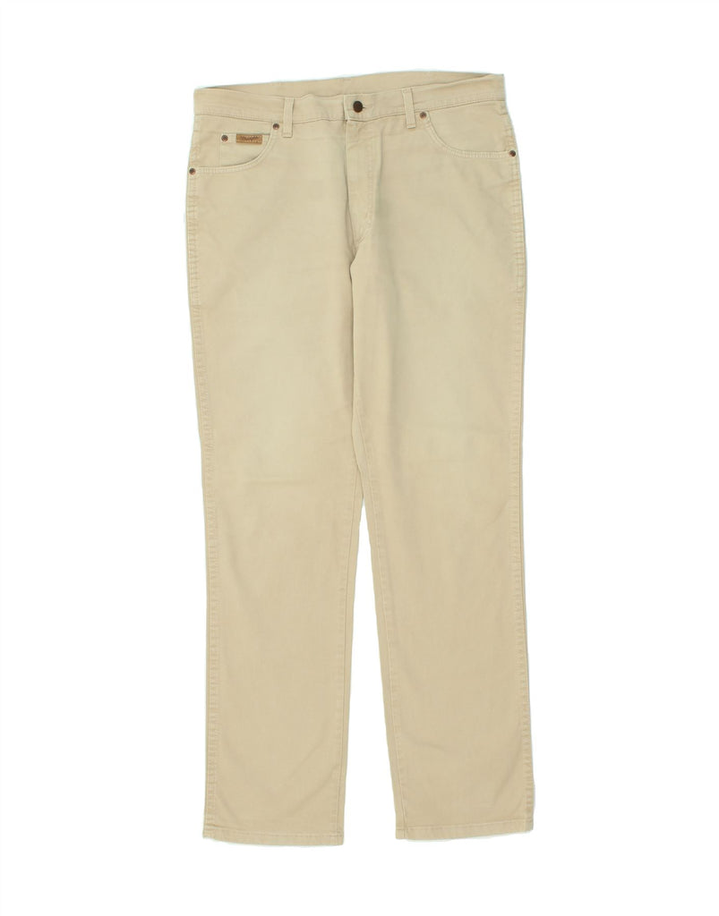 WRANGLER Mens Texas Straight Chino Trousers W38 L34 Beige Cotton Vintage Wrangler and Second-Hand Wrangler from Messina Hembry 