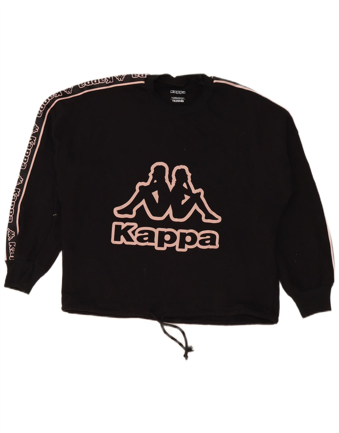 Kappa Womens Tezenis Graphic Sweatshirt Jumper UK 16 Large Black