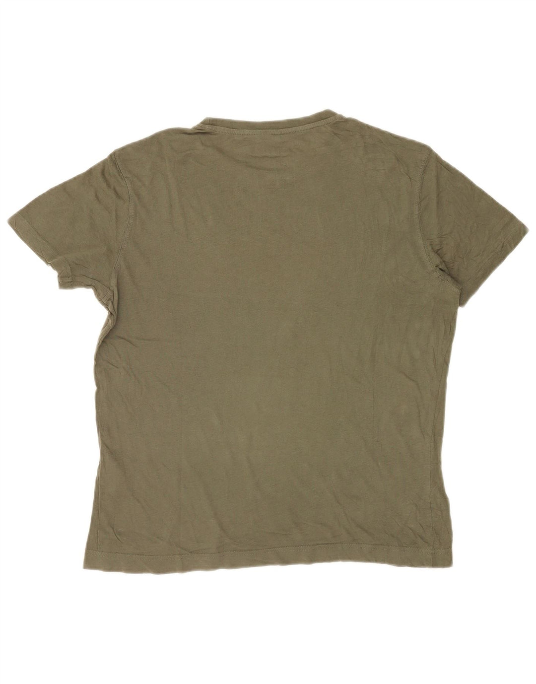 Dack's Mens Graphic T-Shirt Top Small Khaki Cotton