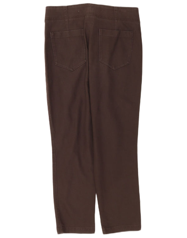 Massimo Dutti Womens Straight Cropped Trousers EU 40 Medium W30 L26 Brown